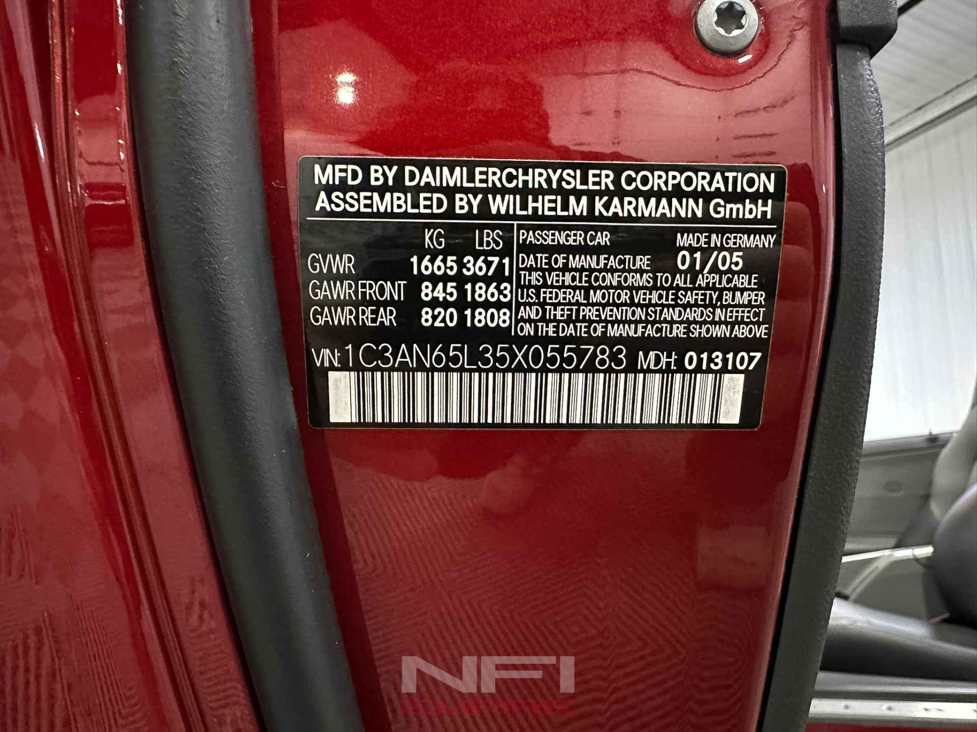 2005 Chrysler Crossfire 55