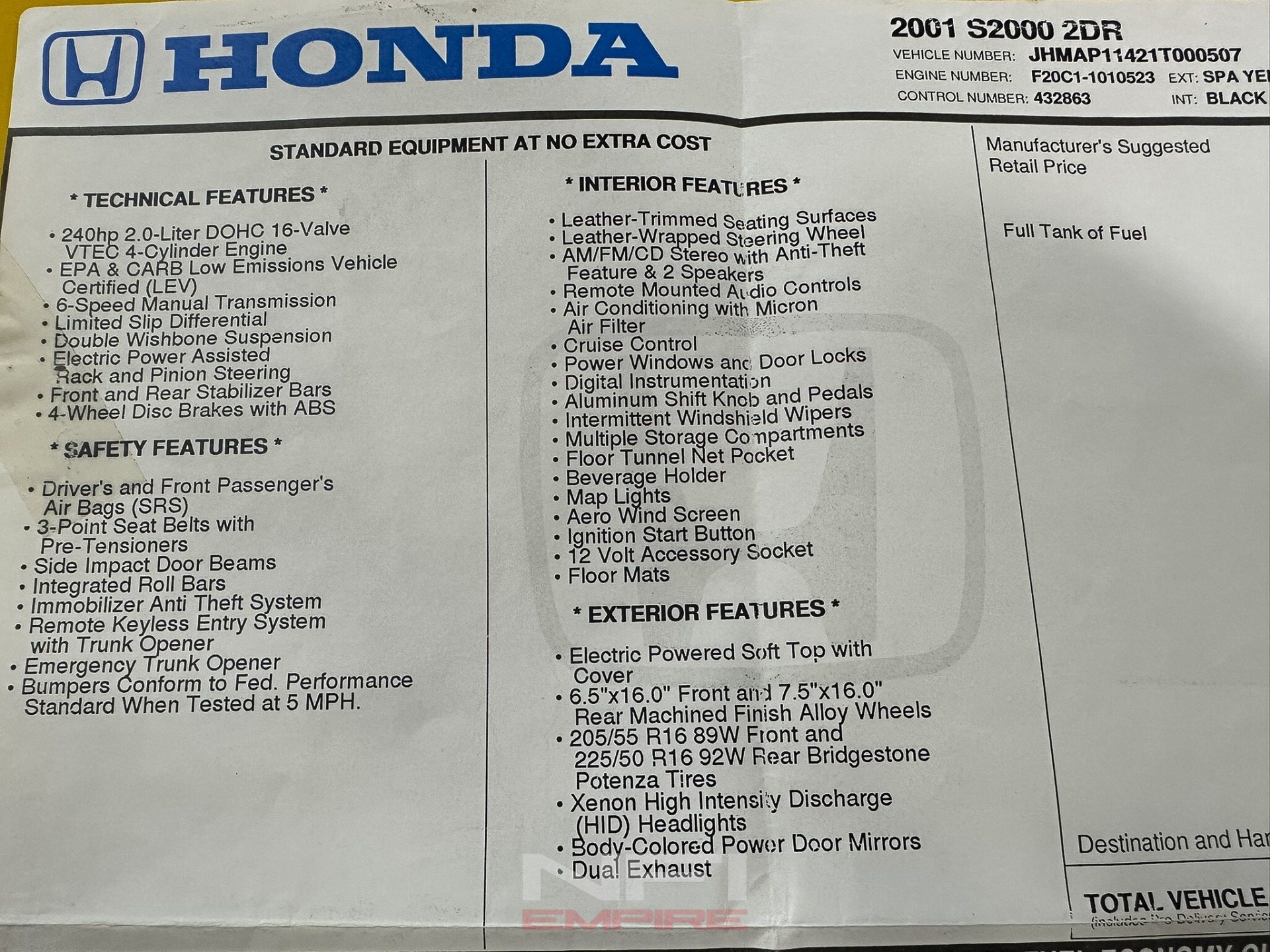 2001 Honda S2000 49